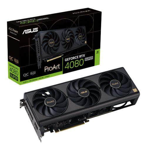 Crystal Computers Bilston & Wolverhampton Asus ProArt RTX4080 SUPER OC: PCIe 4.0, 16GB DDR6X, HDMI, 3 DP, 2640MHz Clock, Overclocked, Compact 2.5-Slot Design