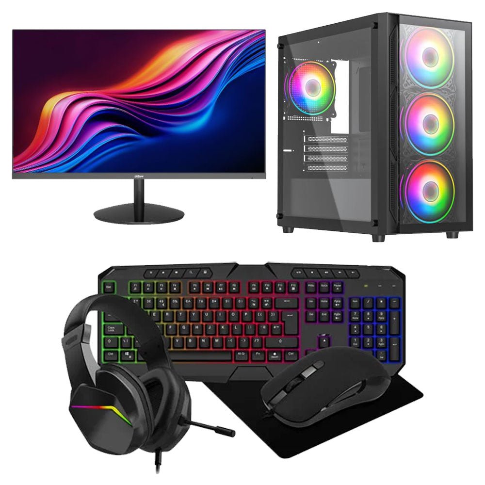 Marcasite Starter Bundle (Marcasite PC, 100Hz Monitor, Gaming Keyboard Mouse & headset) - Crystal Computers Bilston & Wolverhampton