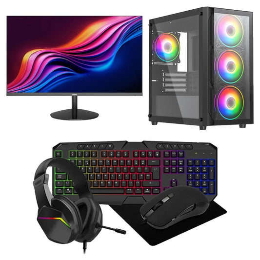 Marcasite Starter Bundle (Marcasite PC, 100Hz Monitor, Gaming Keyboard Mouse & headset) - Crystal Computers Bilston & Wolverhampton