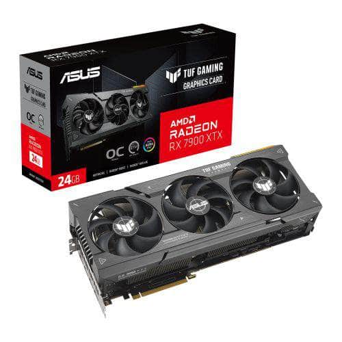 Crystal Computers Bilston & Wolverhampton TUF GAMING RX7900 XTX OC: PCIe 4.0, 24GB DDR6, HDMI, 3 DP, 2615MHz Clock, RGB Lighting, Overclocked