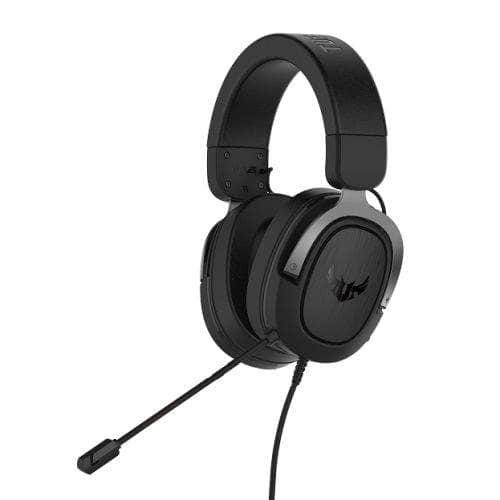 My Store Headphones Asus TUF Gaming H3 7.1 Gaming Headset in Gun Metal – Immerse Yourself in Surround Sound Bliss with 3.5mm Jack, Boom Mic, Deep Bass, and Fast-Cooling Ear Cushions
