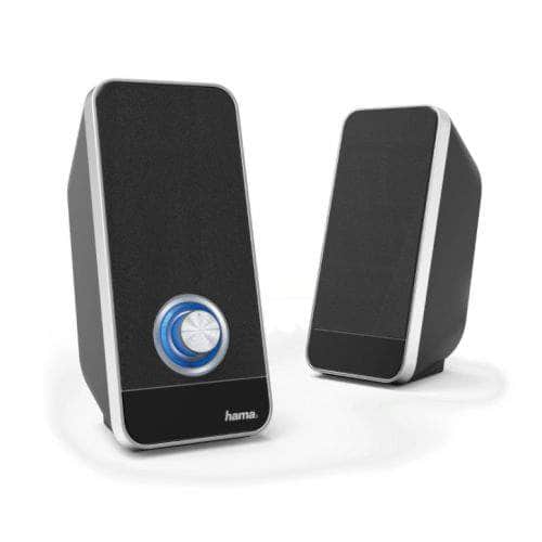 My Store Speakers Hama Sonic LS-206 2.0 Speaker System: 3.5mm Jack, USB-A Power, Backlit Volume Control